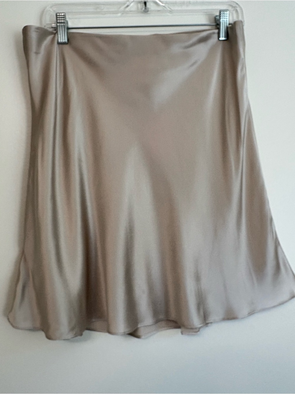 Quince 100% Washable Silk Champagne Mini Skirt A-Line Sz XL NWT - Picture 7 of 10